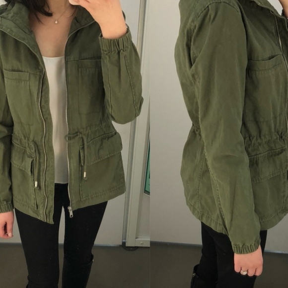 trendy green jacket